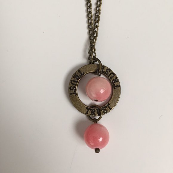 2 for $32 / Pink Stone Trust Necklace - Picture 2 of 7